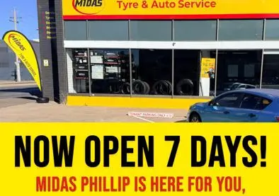 Midas Phillip ACT is now Open 7 Days